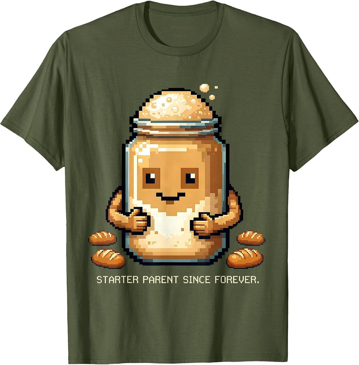 Men's Starter Parent Since Forever Sourdough Era T-Shirt - Olive Green