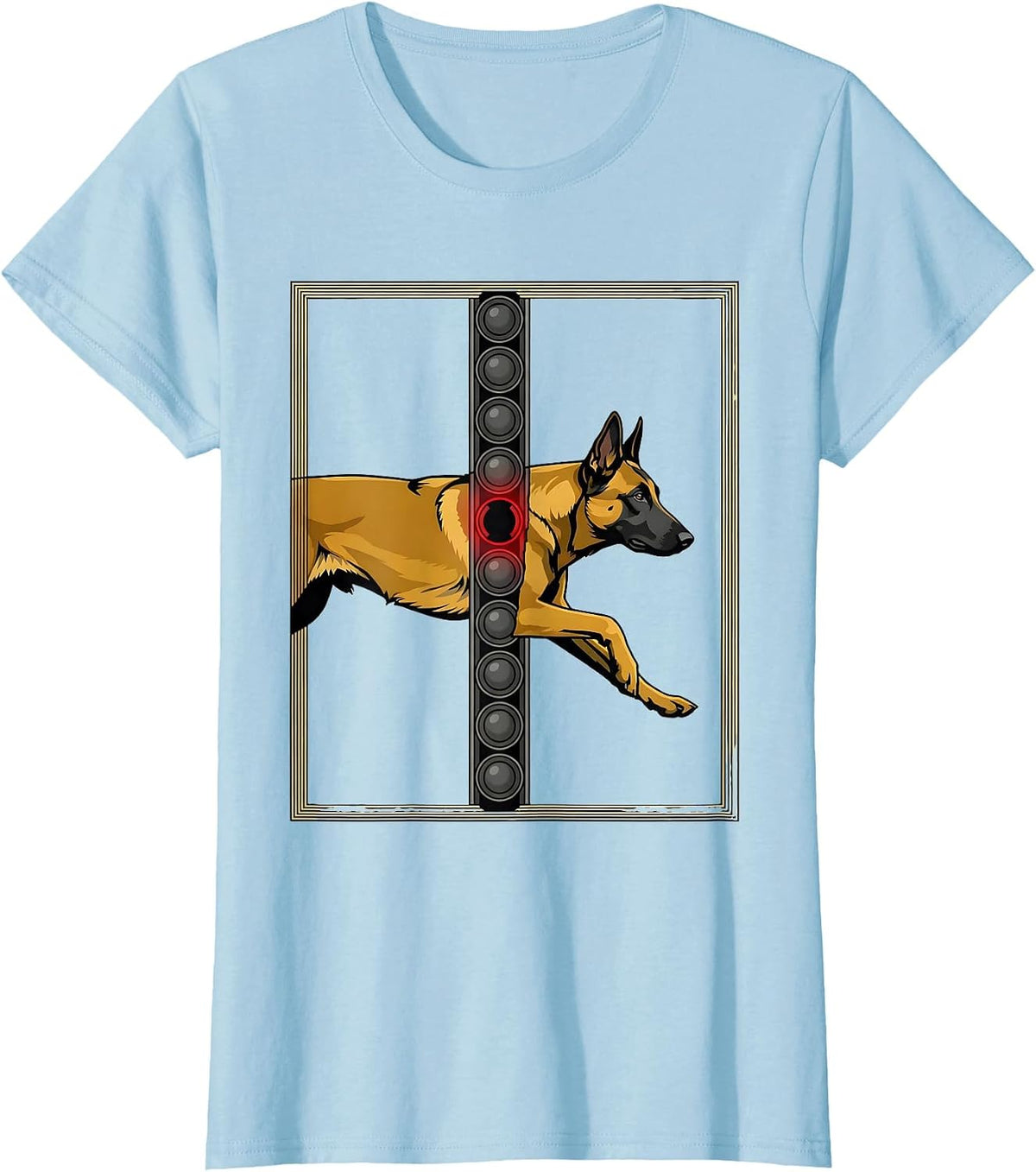 Belgian Malinois Dog Breed Pride Editorial Concept T-Shirt - Baby Blue