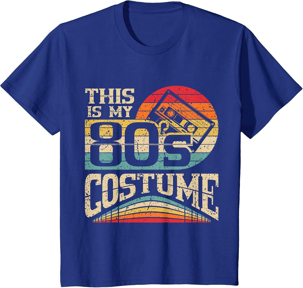 Vintage 80s Outfit Women Men This is My 80's Costume Party T-Shirt - Royal Blue