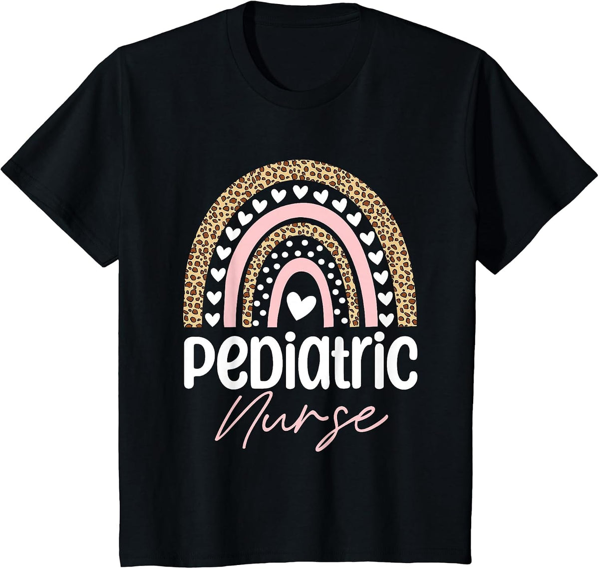 Pediatric Nurse PEDS Nursing Rainbow Appreciation Pediatric T-Shirt - Black