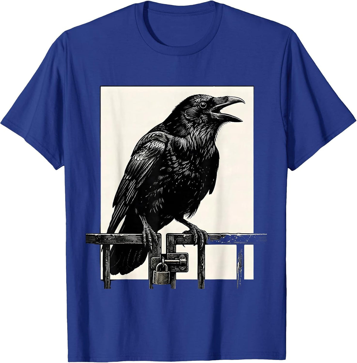 F-Caw-F Crow Dark Humor Gothic Halloween T-Shirt - Royal Blue