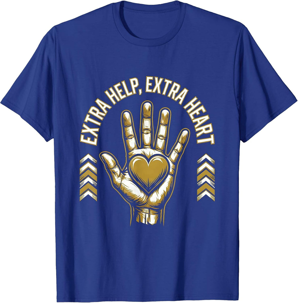 Men's Extra Help Extra Heart Paraprofessional Design T-Shirt - Royal Blue