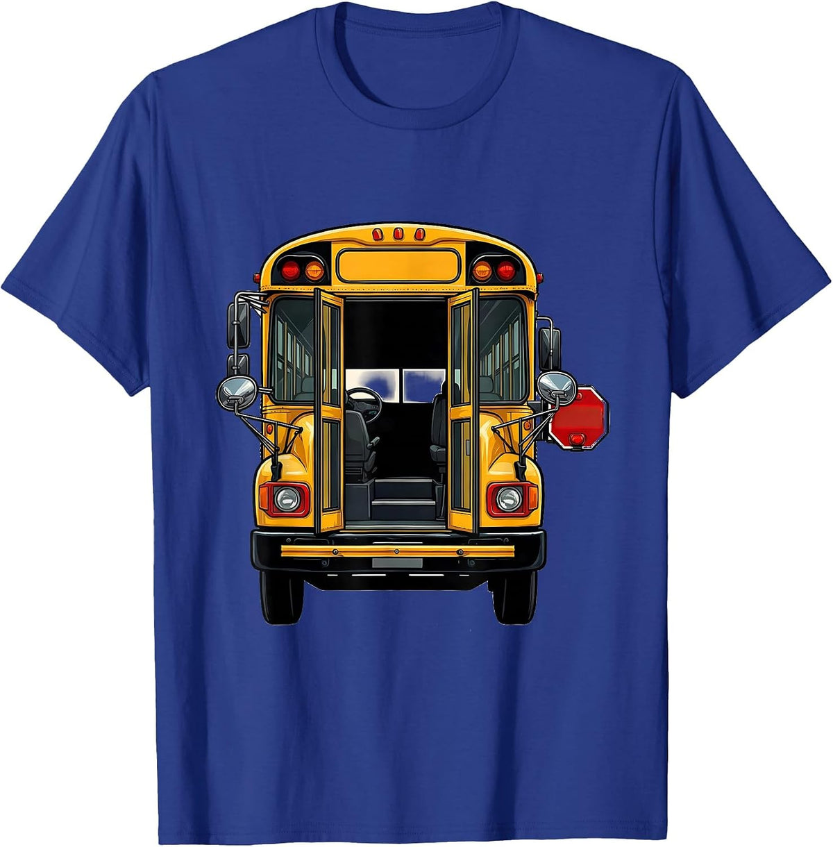 Men's School Bus Driver Doorway Funny Halloween Costume T-Shirt - Royal Blue
