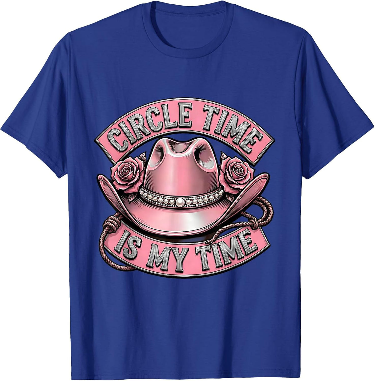 Men's Circle Time Is My Time Preschool Teacher Design T-Shirt - Royal Blue