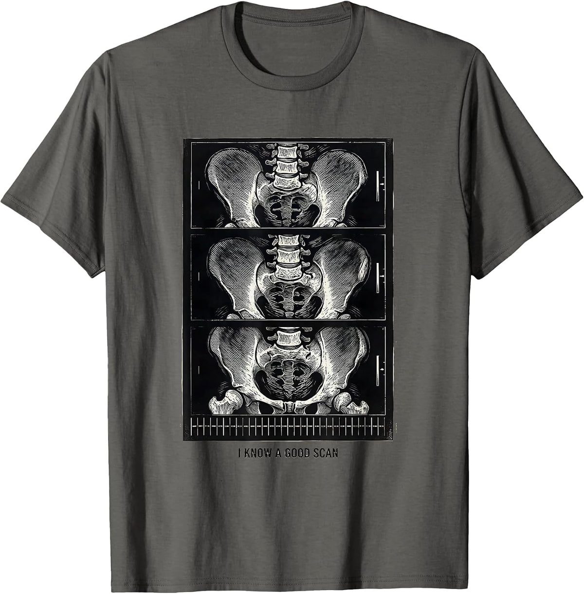 Men's I Know A Good Scan Radiology Tech Rad Tech Humor T-Shirt - Asphalt Grey