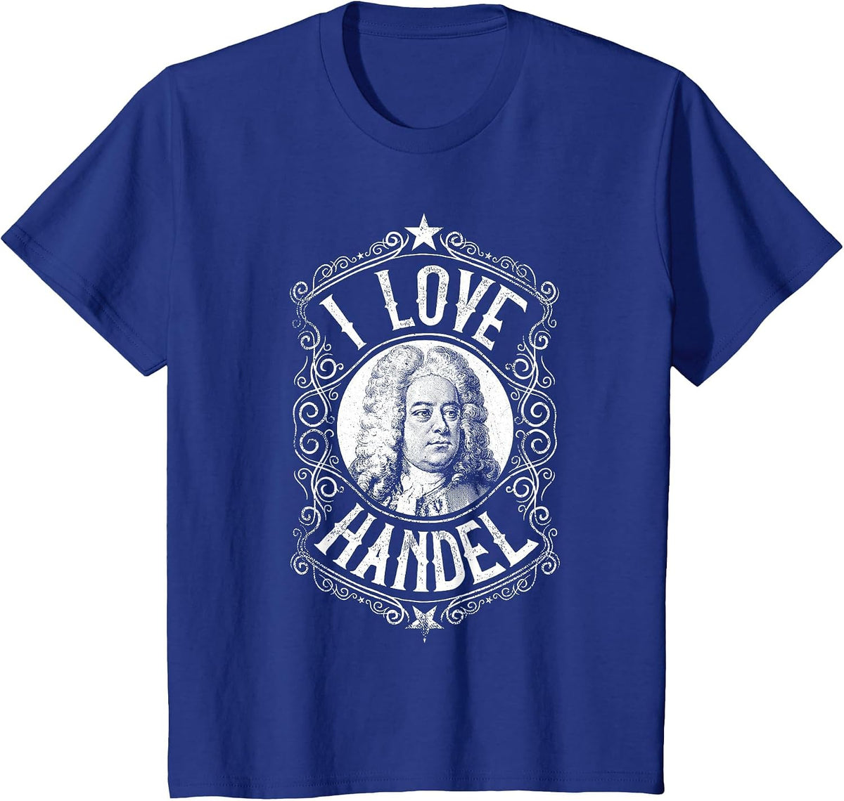 German Classical Music Composer - George Frideric Handel T-Shirt - Royal Blue