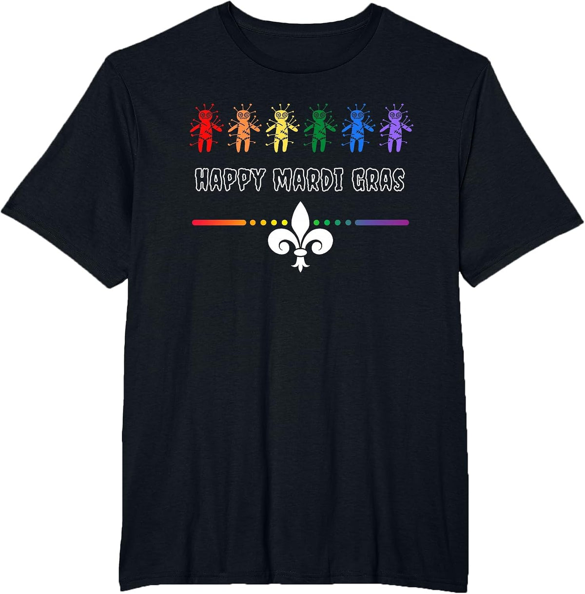 Mardi Gras LGBTQ Gay Pride Goth LGBT New Orleans T-Shirt - Black