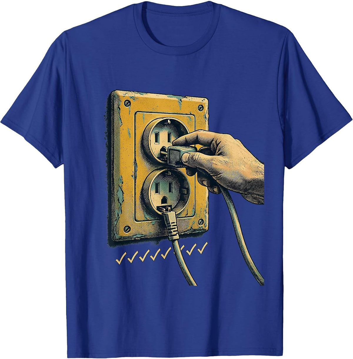 Tech Support Outlet Funny IT Humor Gift T-Shirt - Royal Blue