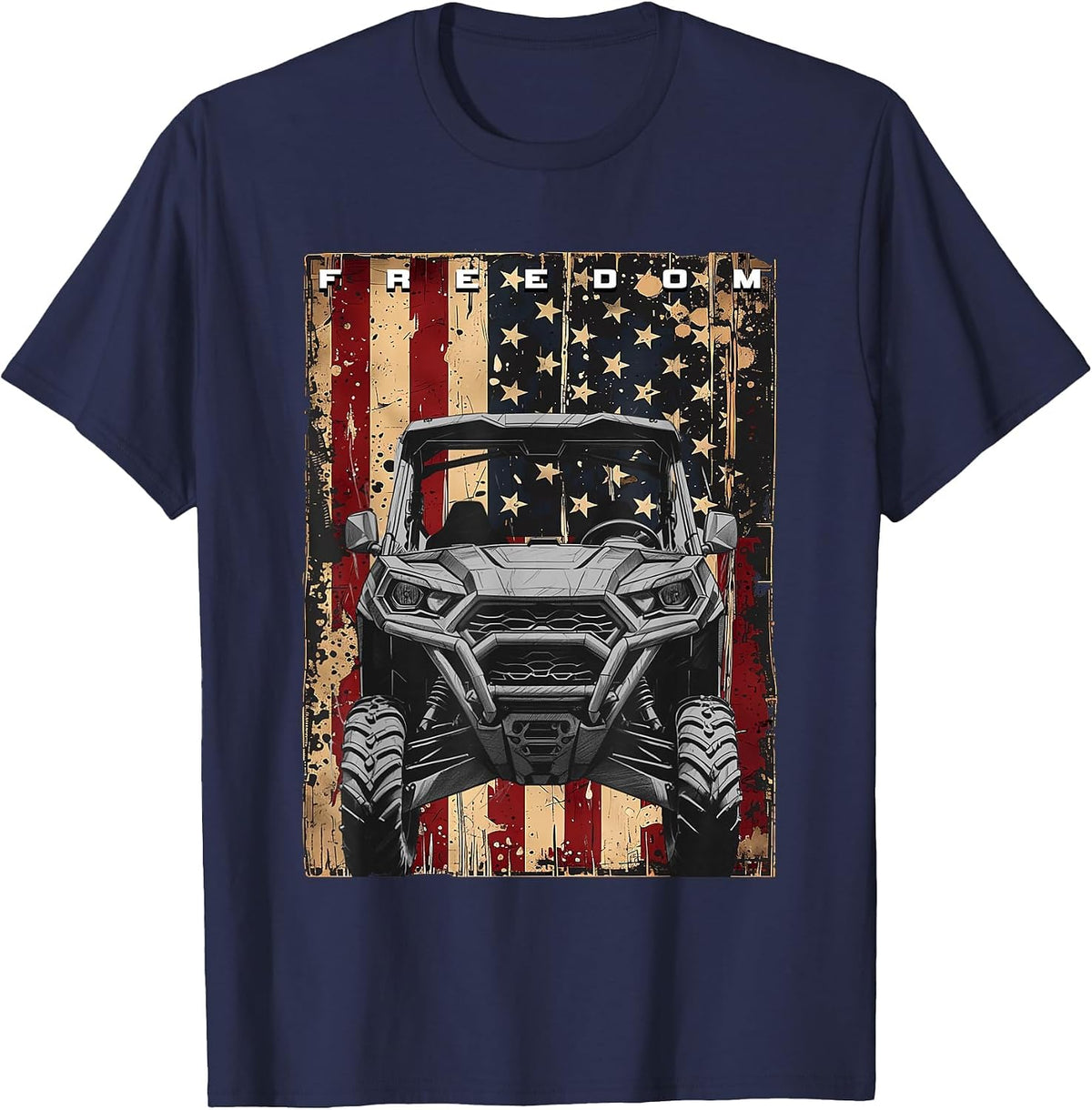 Off Road Quad ATV T-Shirt - Navy Blue