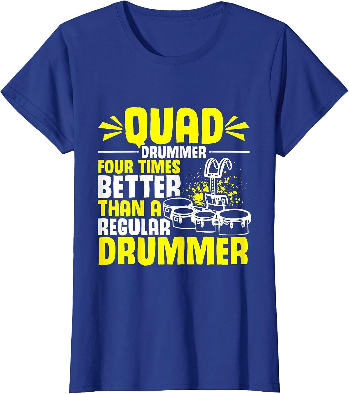 Marching Band | Quad Drum | Funny Tenor Drummer T-Shirt - Royal Blue