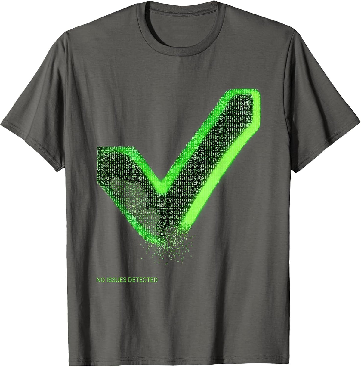Men's No Issues Detected Funny IT Tech Support Sarcastic T-Shirt - Asphalt Grey