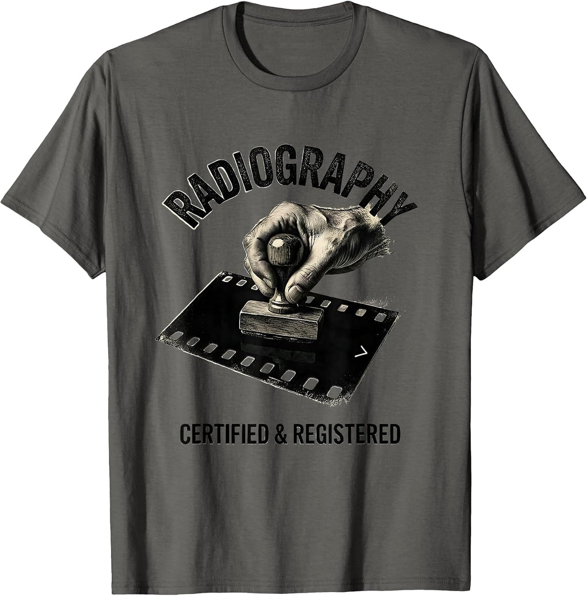 Men's Radiography — Certified & Registered Radiology Tech T-Shirt - Asphalt Grey