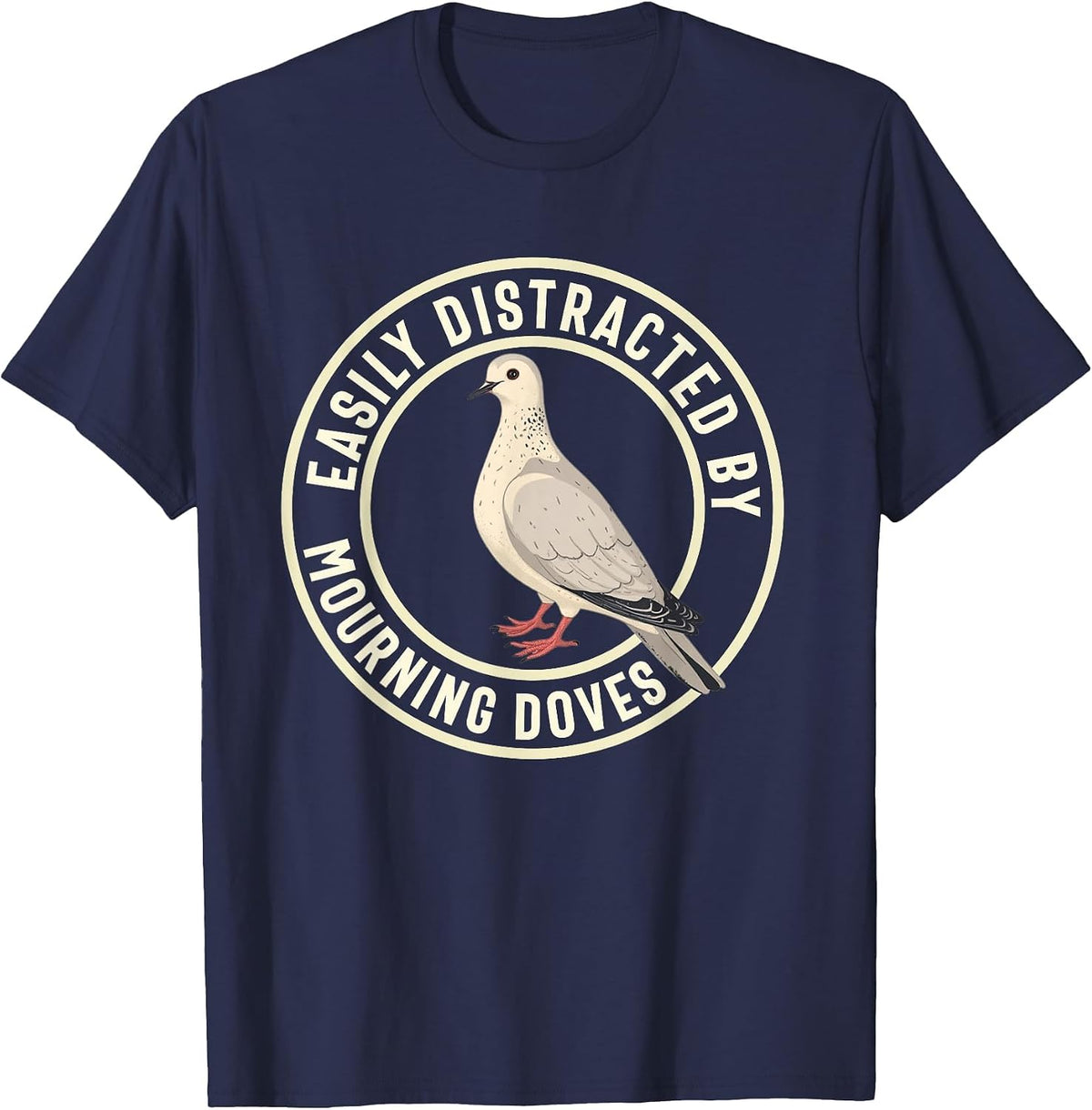 Mourning Dove Bird Lover Women Men Girl Boys Turtle Dove T-Shirt - Navy Blue