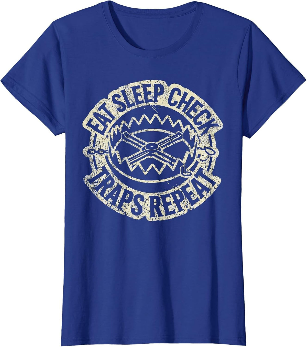 Trapping I Check Traps I Hunting Trapper T-Shirt - Royal Blue