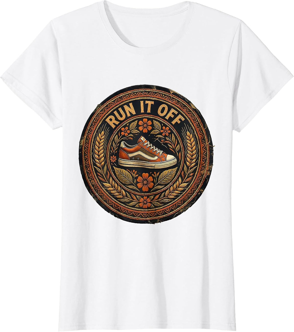 Run It Off PE Teacher Graphic Design T-Shirt - White