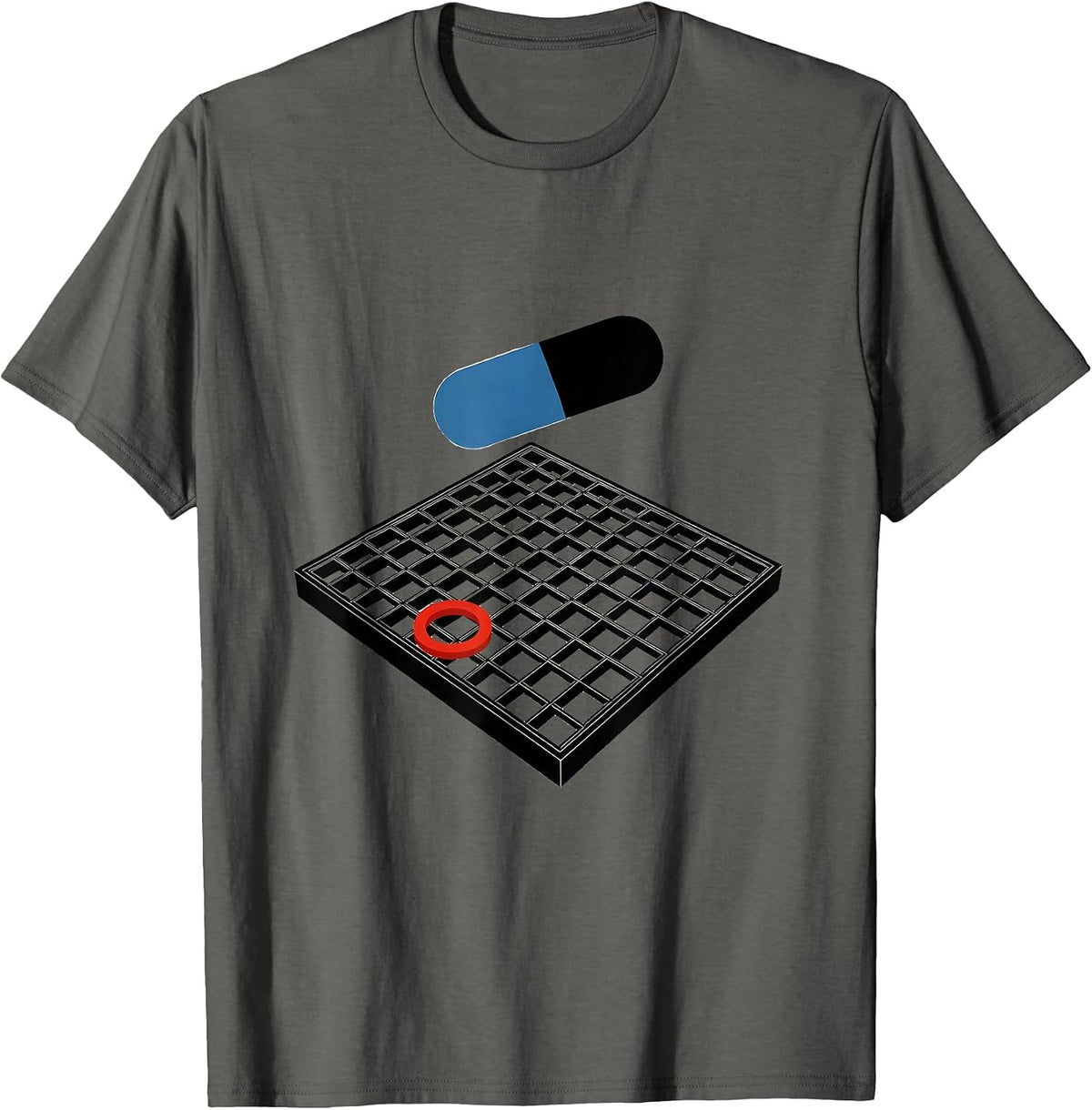 Men's Geometric Pharmacy Counter Pharmacy Tech Humor Gift T-Shirt - Asphalt Grey