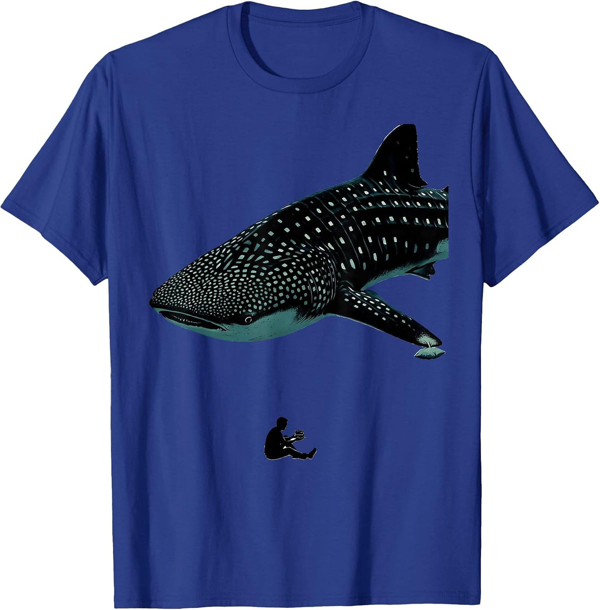 Men's Whale Shark Minimalist Marine Wildlife Humor Gift T-Shirt - Royal Blue
