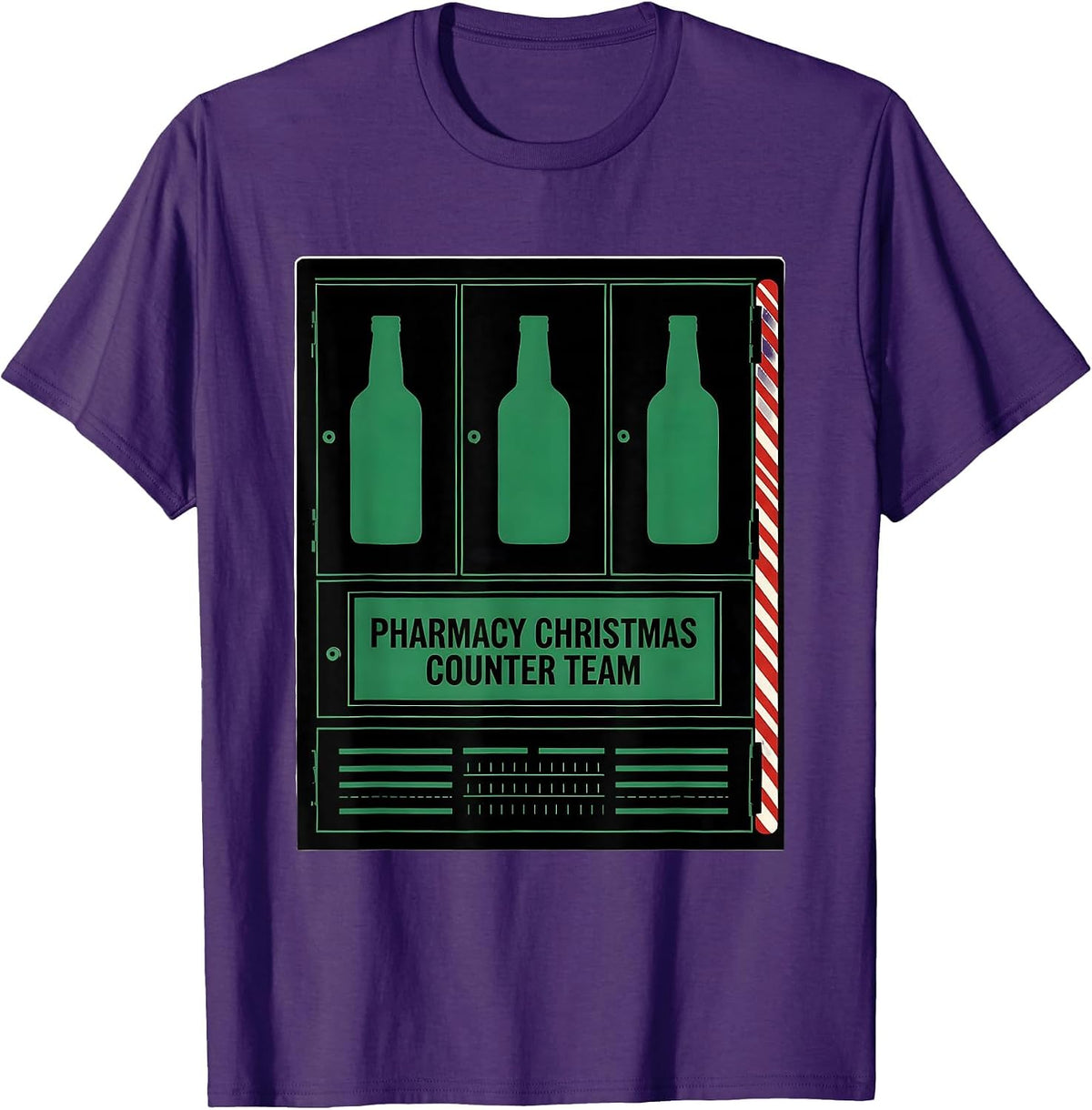 Men's Pharmacy Christmas Counter Team Funny Pharmacy Tech Squad T-Shirt - Purple