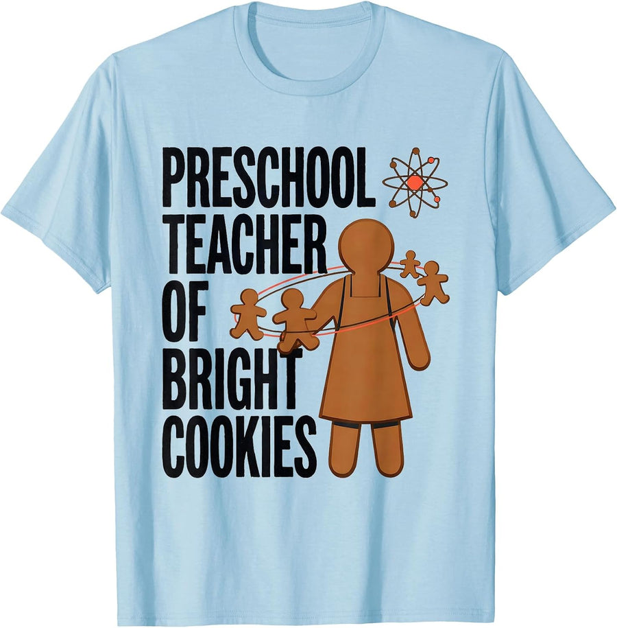 Men's Preschool Teacher Of Bright Cookies Midcentury Modern T-Shirt - Baby Blue