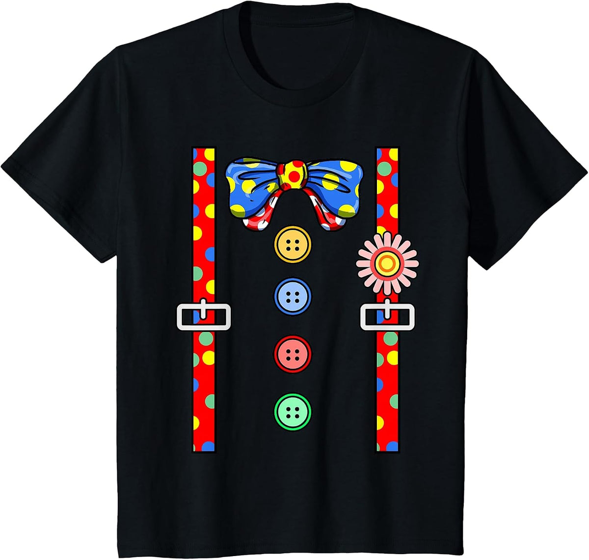 Clown Costume Halloween T-Shirt - Black