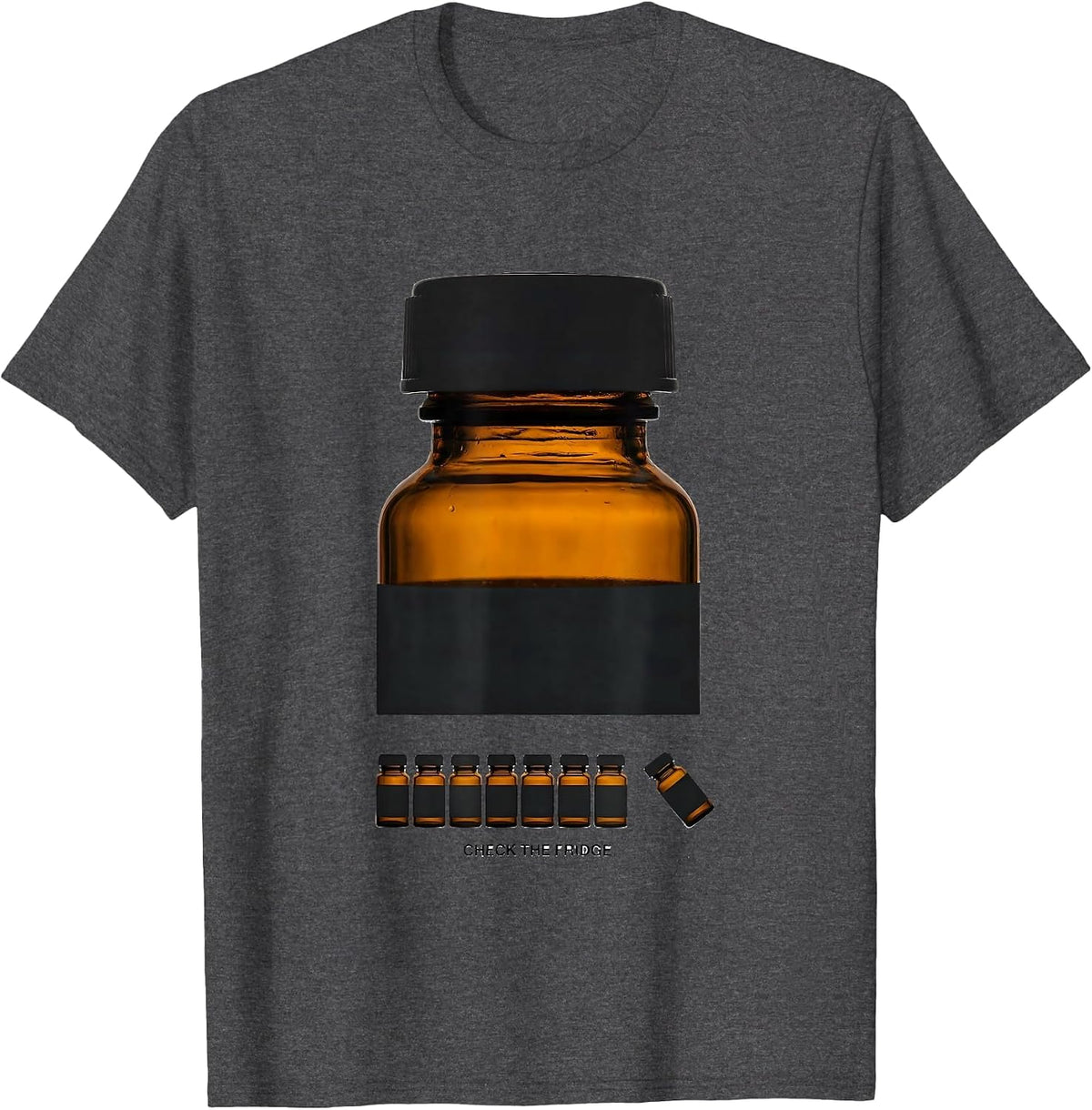 Men's Check The Fridge Funny Pharmacy Tech Pharmacist Student T-Shirt - Dark Heather Grey