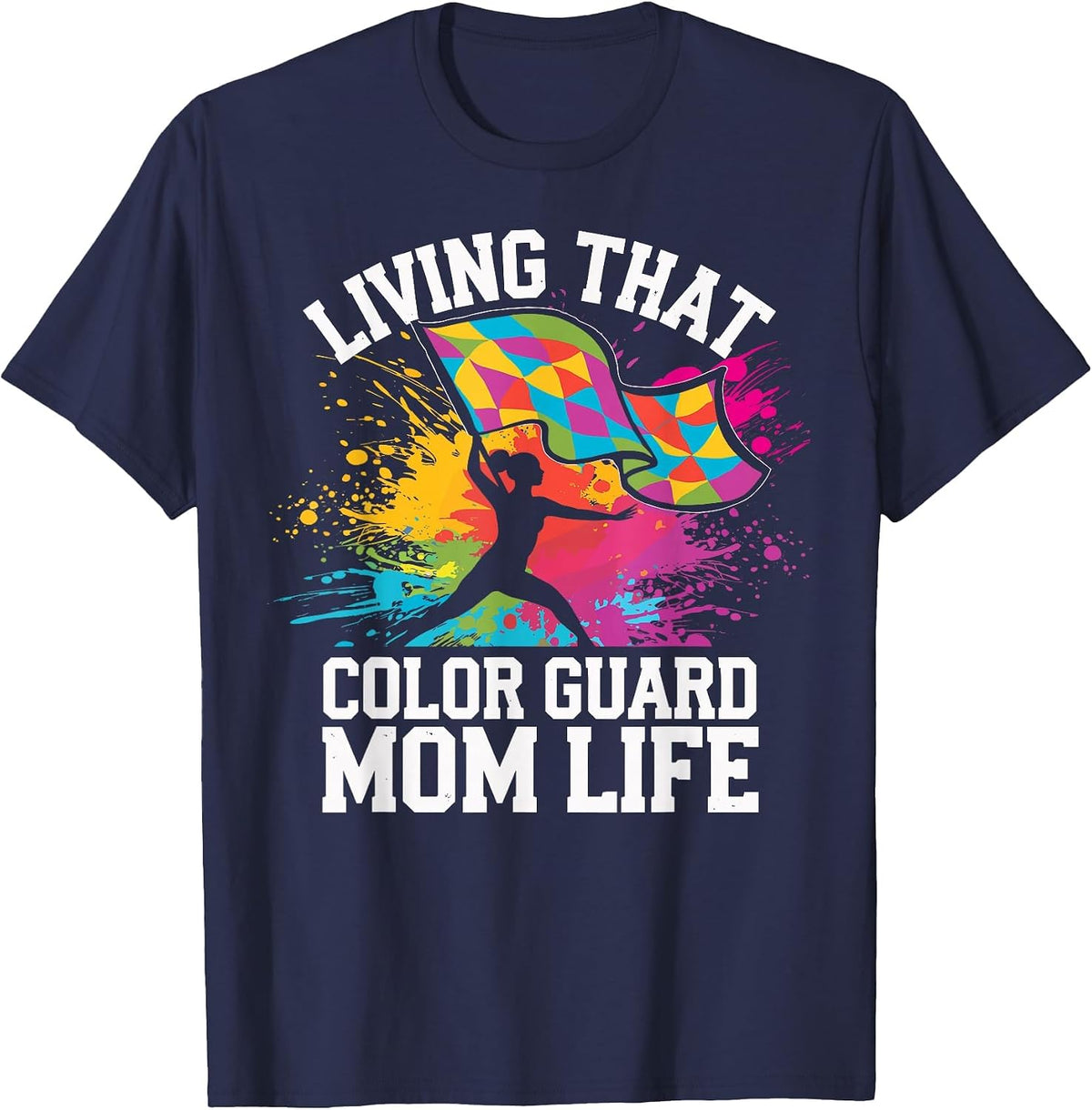 Color Guard Mom T-Shirt - Navy Blue