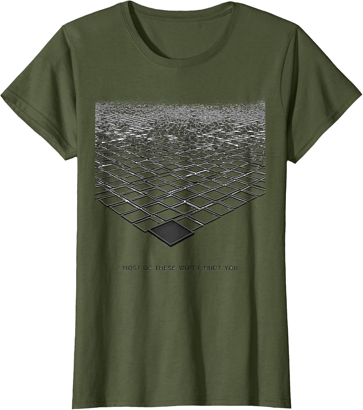 Women's Most Of These Won't Hurt You Funny Science Teacher Chemistry T-Shirt - Olive Green