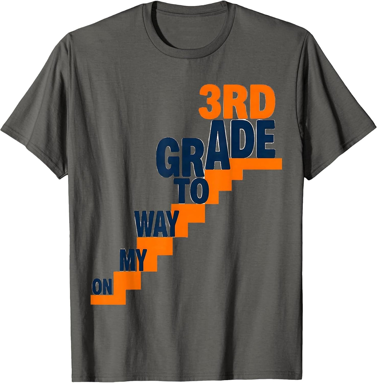 Men's On My Way To 3rd Grade Funny Back To School Student Teacher T-Shirt - Asphalt Grey