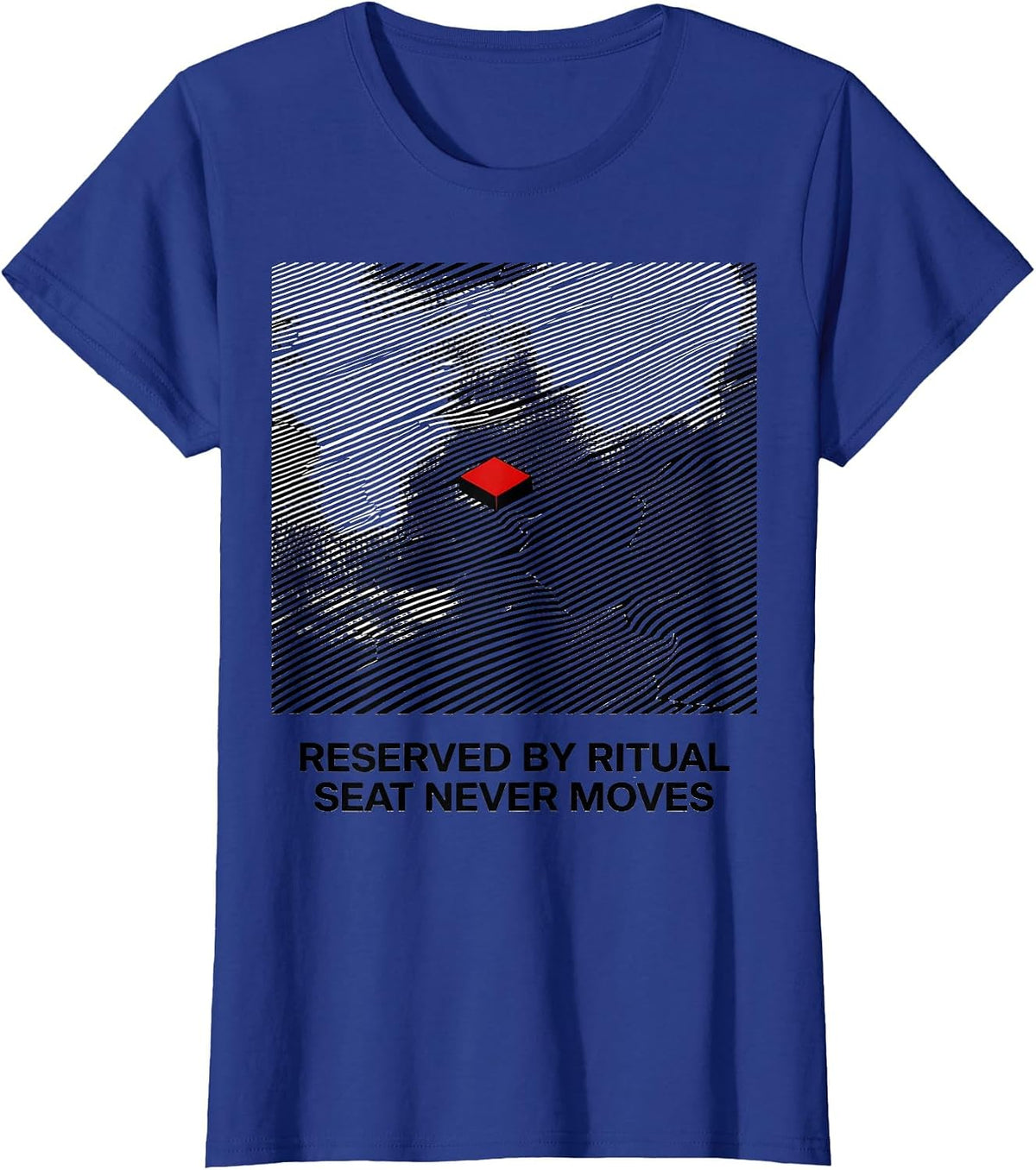 Women's Reserved By Ritual Seat Never Moves Funny Casino Gambling T-Shirt - Royal Blue