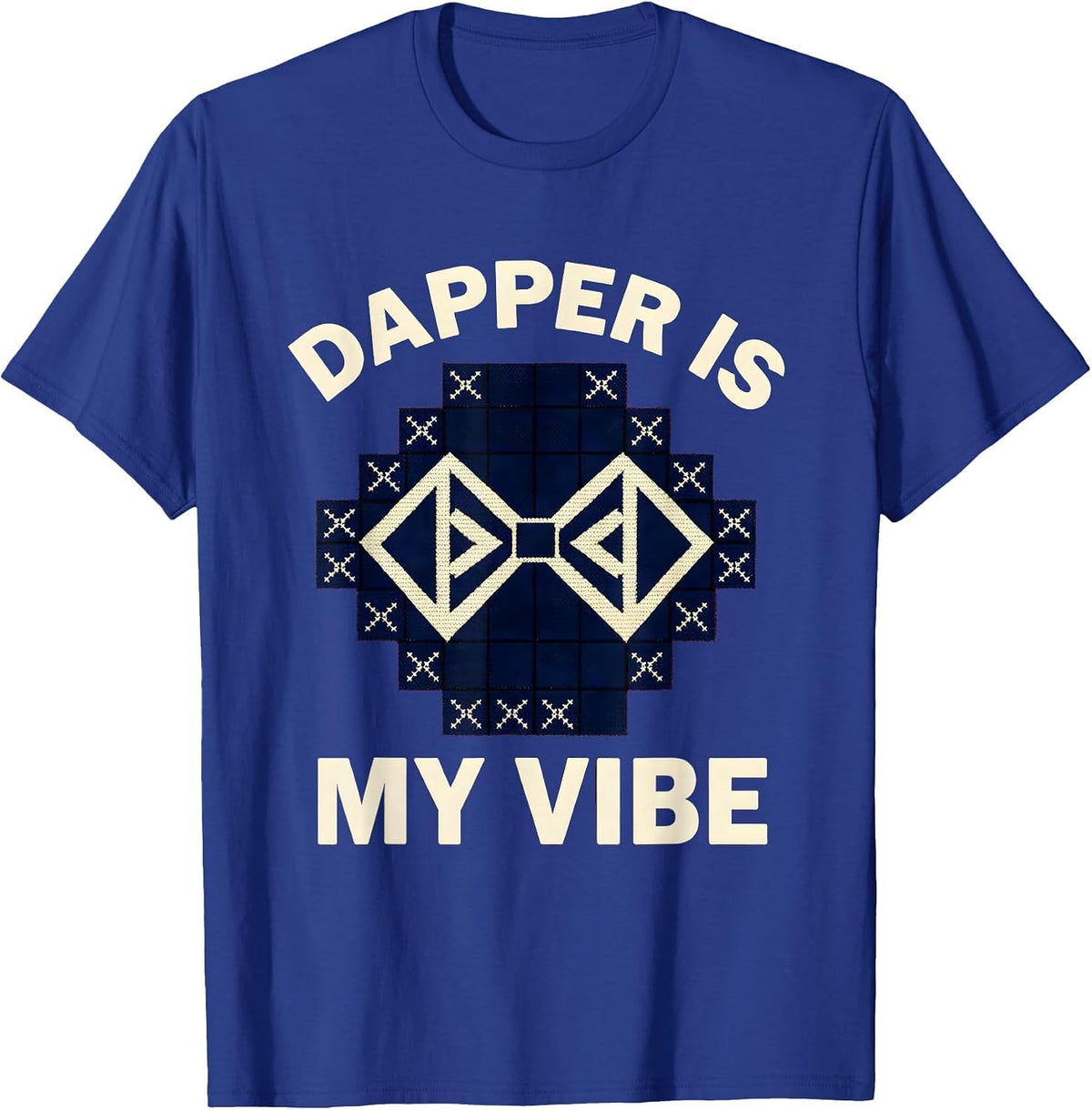 Dapper Is My Vibe Tuxedo Style Design T-Shirt - Royal Blue