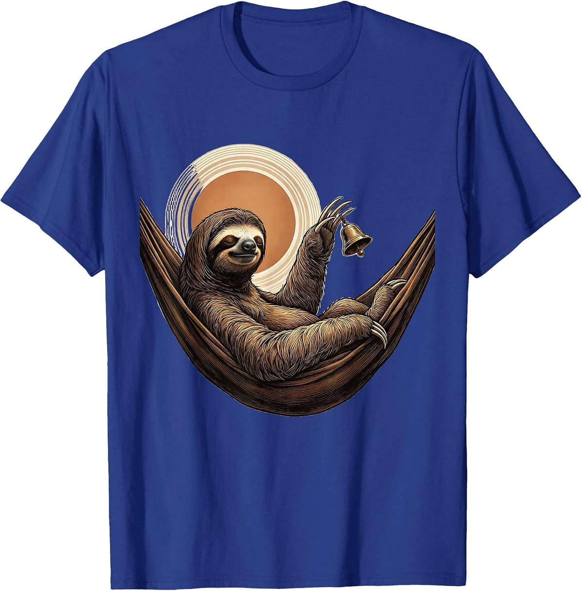 Sloth Hammock Vintage Funny Lazy Humor T-Shirt - Royal Blue