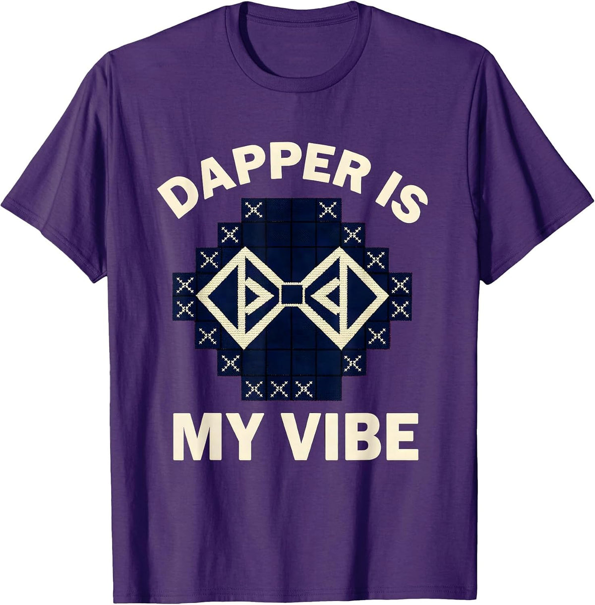 Dapper Is My Vibe Tuxedo Style Design T-Shirt - Purple