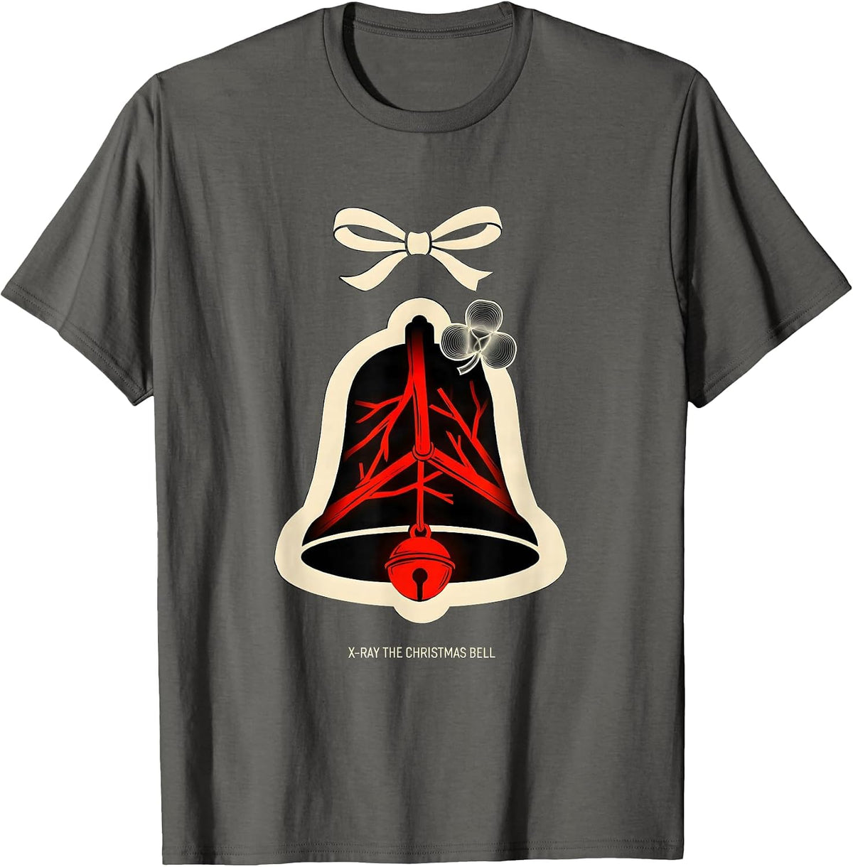 X-Ray The Christmas Bell Funny Radiology Tech Christmas T-Shirt - Asphalt Grey