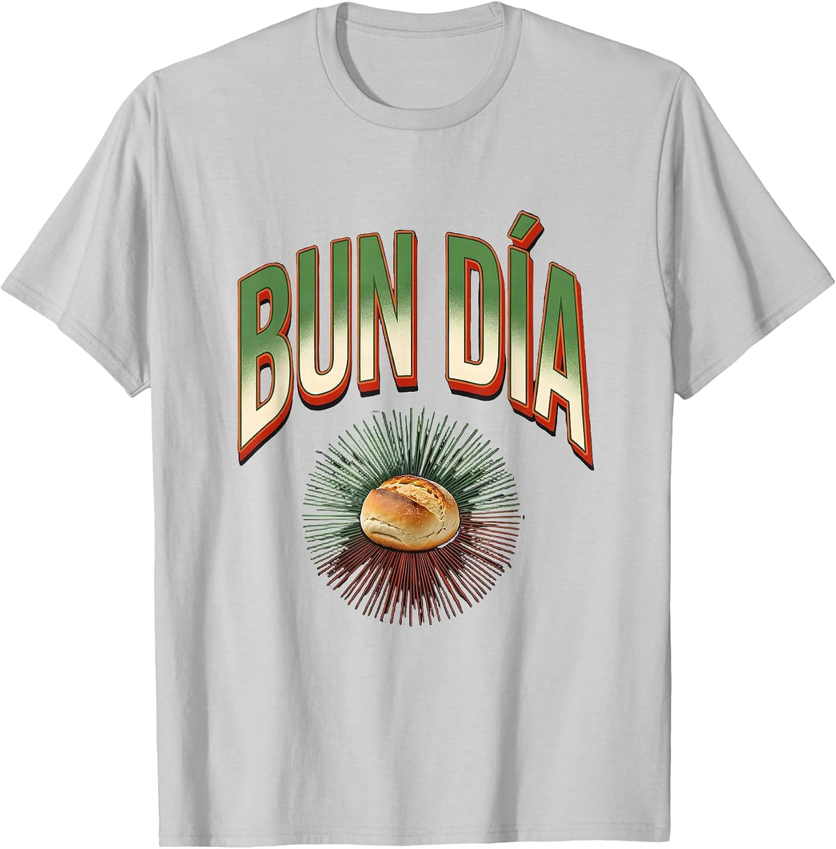 Men's Bun Día Funny Spanish Pun Cinco De Mayo Party Humor T-Shirt - Silver Grey