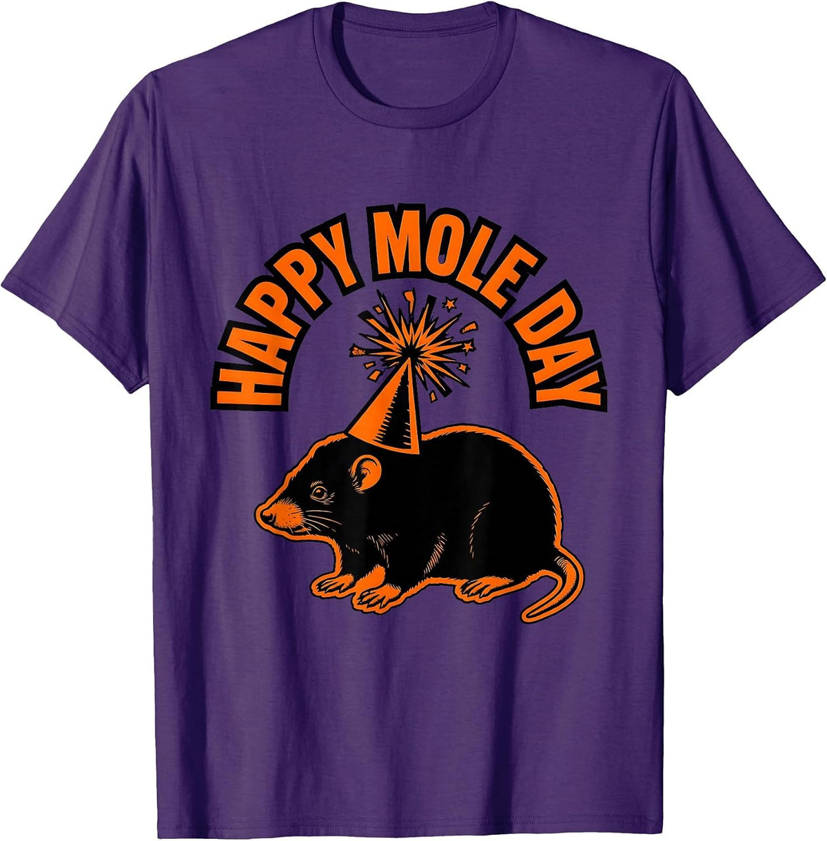 Men's Happy Mole Day Funny Chemistry Student Science Nerd Humor T-Shirt - Purple