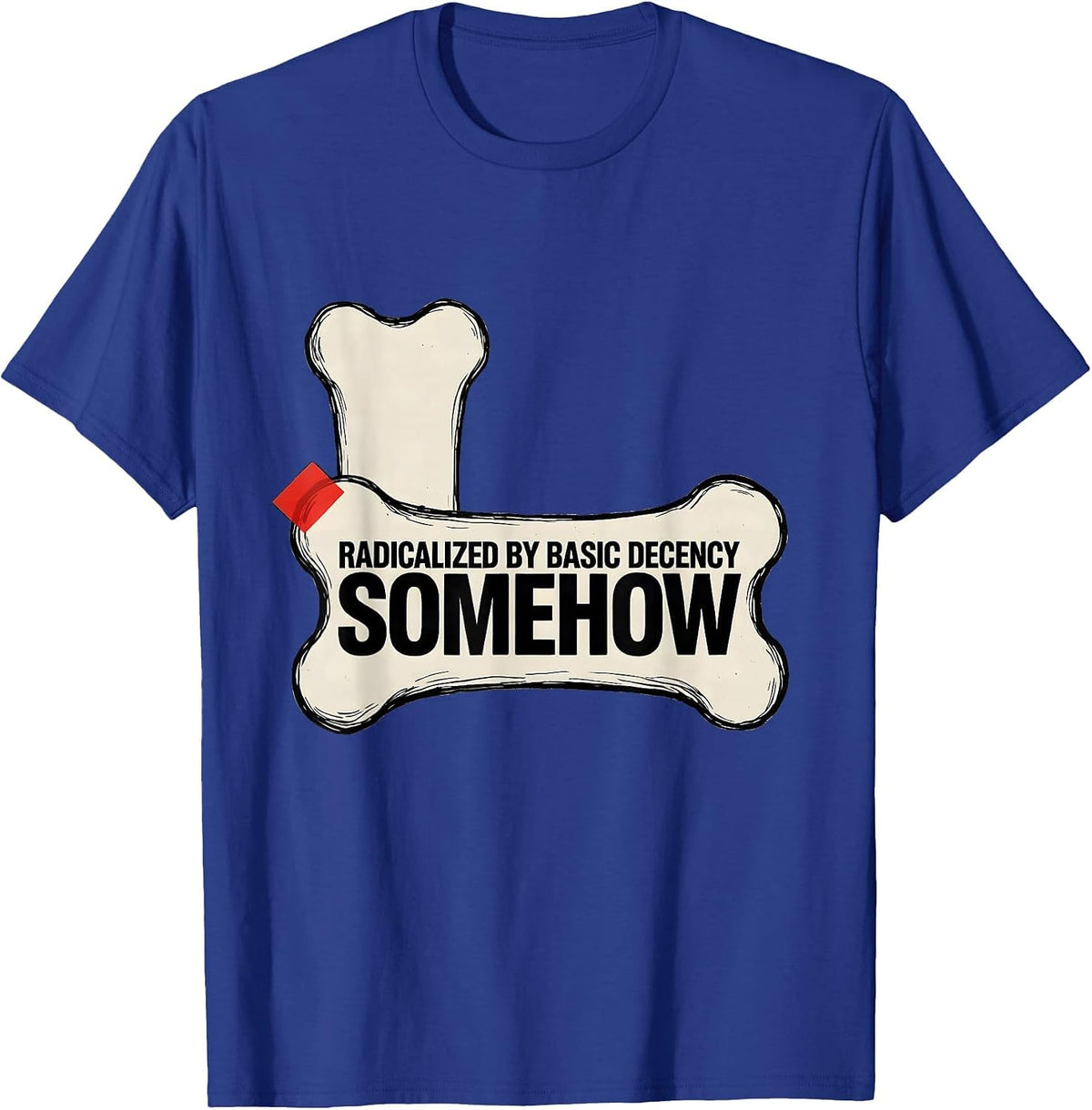 Radicalized By Basic Decency Somehow Feminist Political T-Shirt - Royal Blue