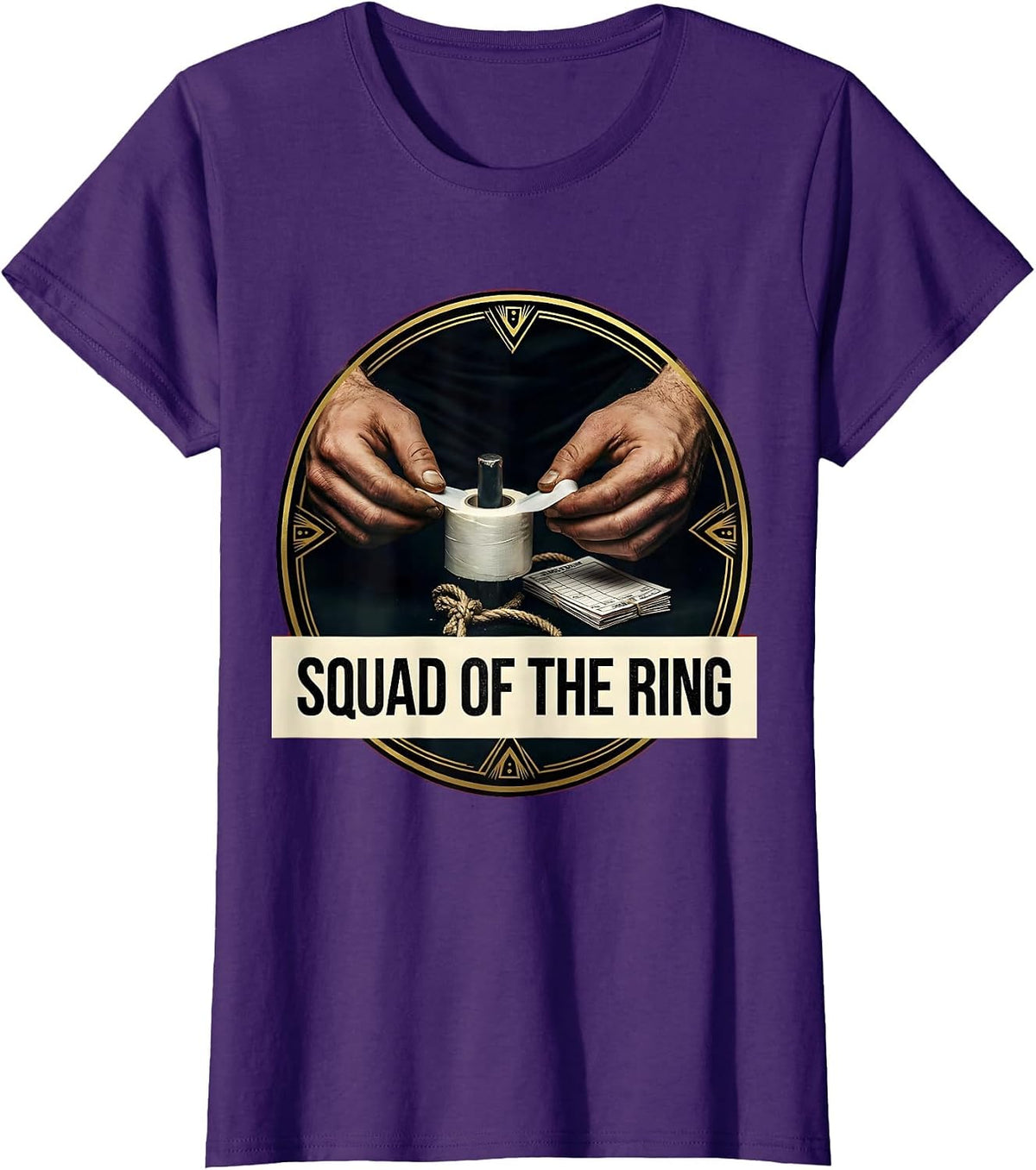 Women's Squad Of The Ring Boxing Theme Party Family Matching T-Shirt - Purple