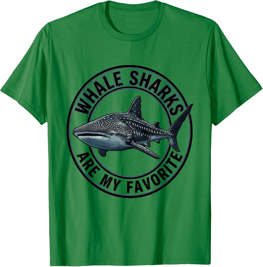 Men's Whale Sharks Are My Favorite Funny Ocean Animal Lover T-Shirt - Kelly Green