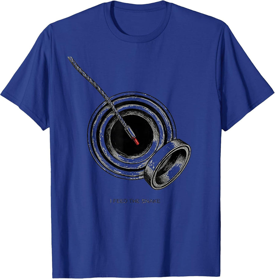 I Feed The Snake Funny Plumber Pipefitter Occupation Humor T-Shirt - Royal Blue