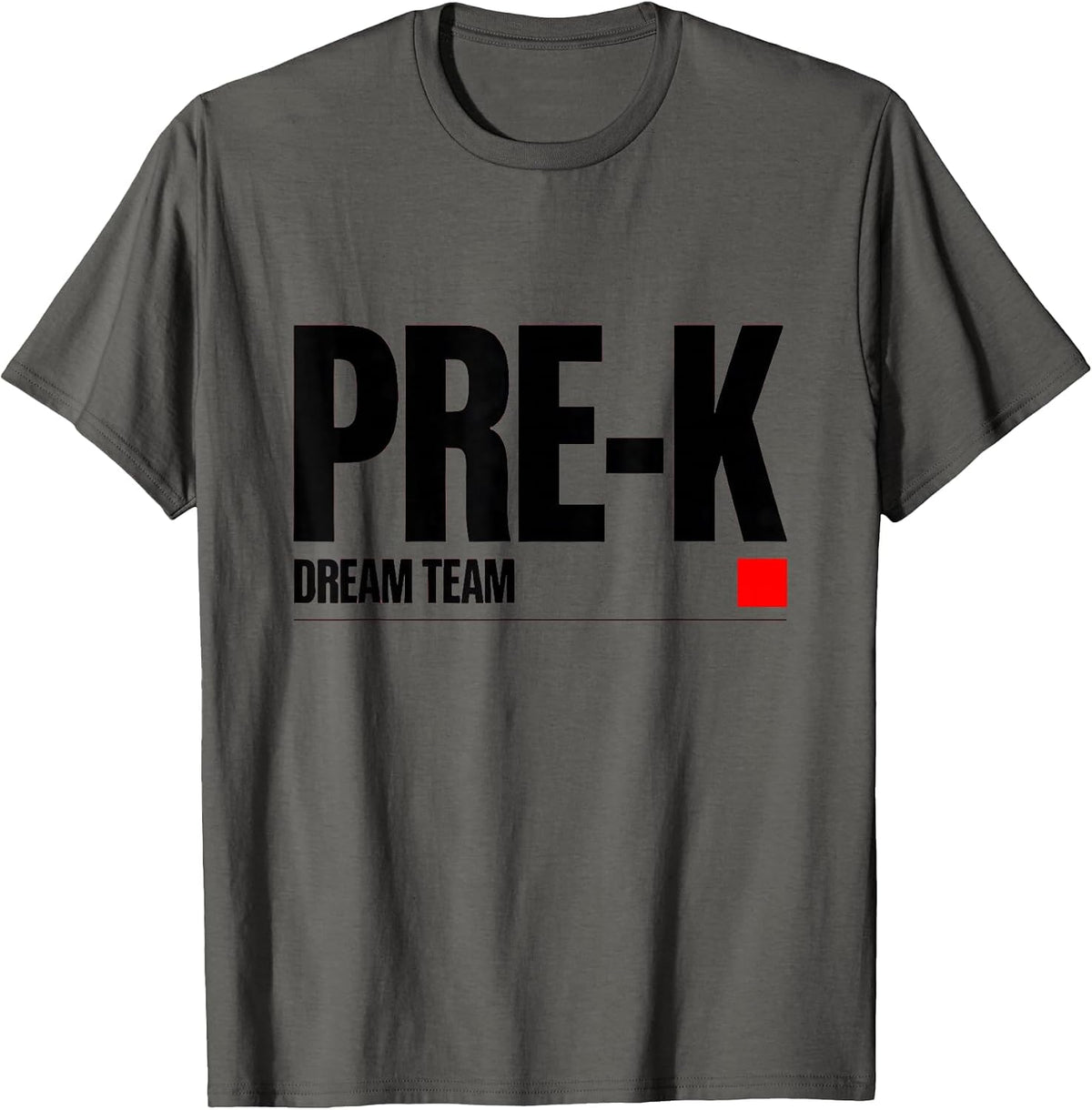 Pre-K Dream Team Cheerful Preschool Teacher First Day T-Shirt - Asphalt Grey