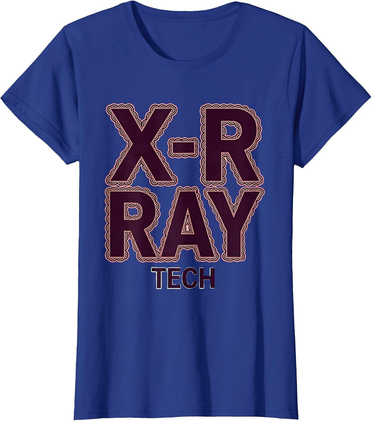 Women's X-RAY TECH Cute Radiology Tech Coquette Playful Pride T-Shirt - Royal Blue