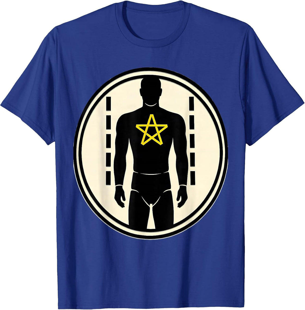 Men's Sealed EMT Stencil Badge Deadpan Paramedic Humor T-Shirt - Royal Blue