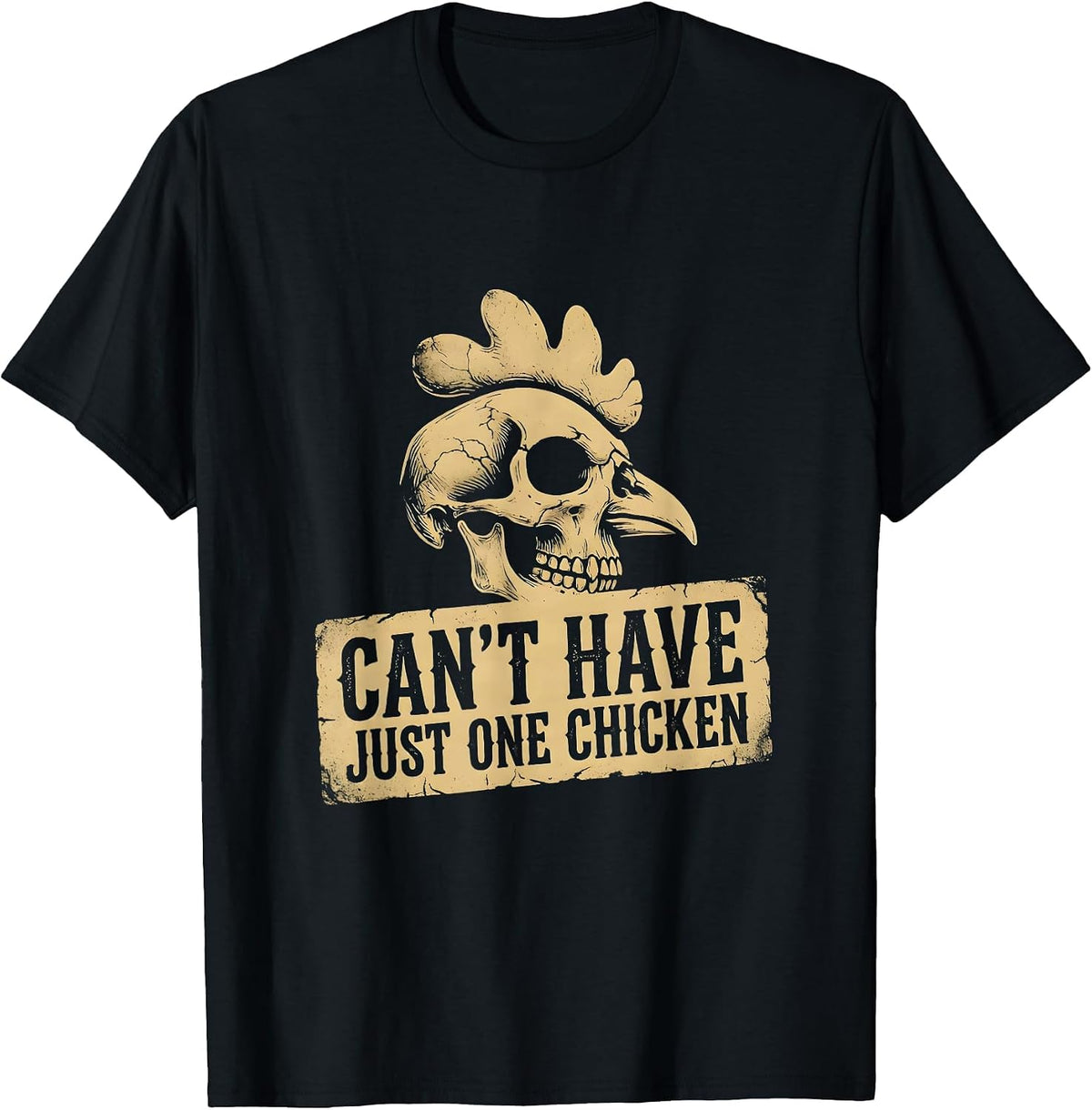 Men's Can't Have Just One Chicken Funny Poultry Design T-Shirt - Black