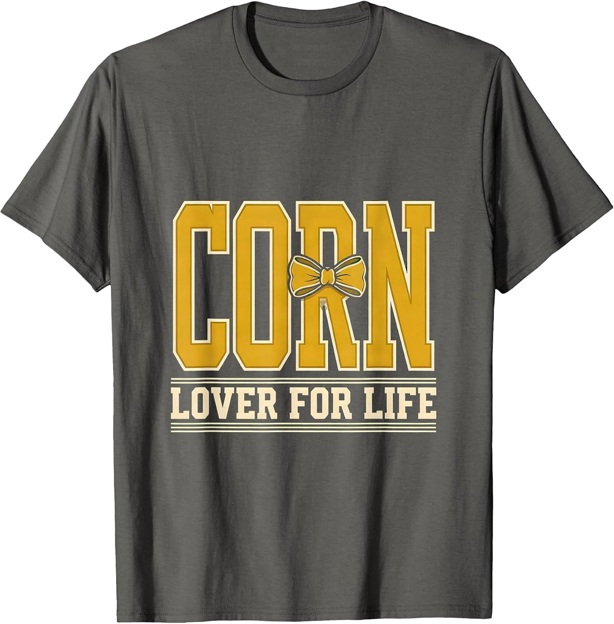 Men's Corn Lover For Life Fun Farming Design T-Shirt - Asphalt Grey