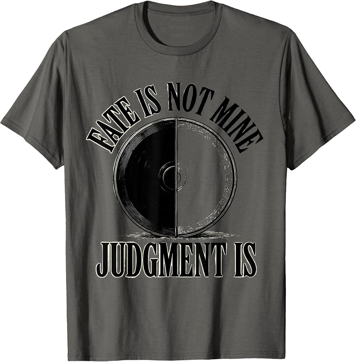 Fate Is Not Mine Judgment Is Stoic Philosophy Marcus T-Shirt - Asphalt Grey