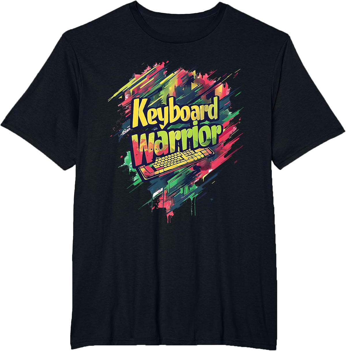 Keyboard Warrior Computer Technician Support T-Shirt - Black