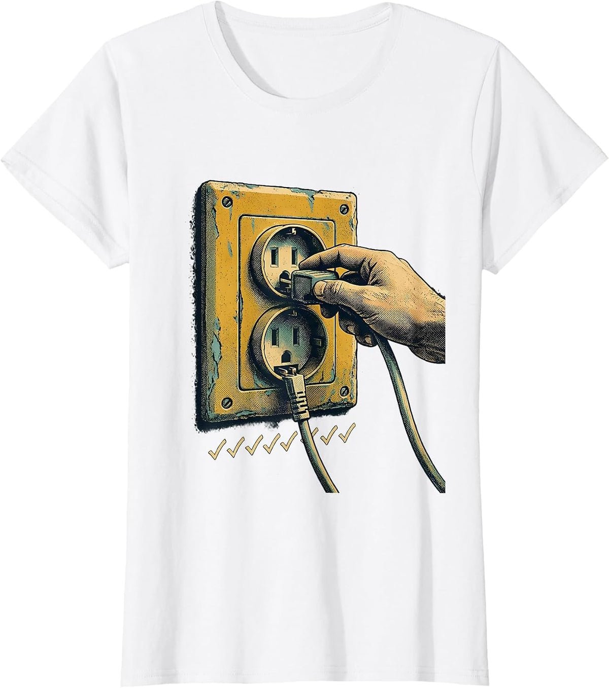 Tech Support Outlet Funny IT Humor Gift T-Shirt - White