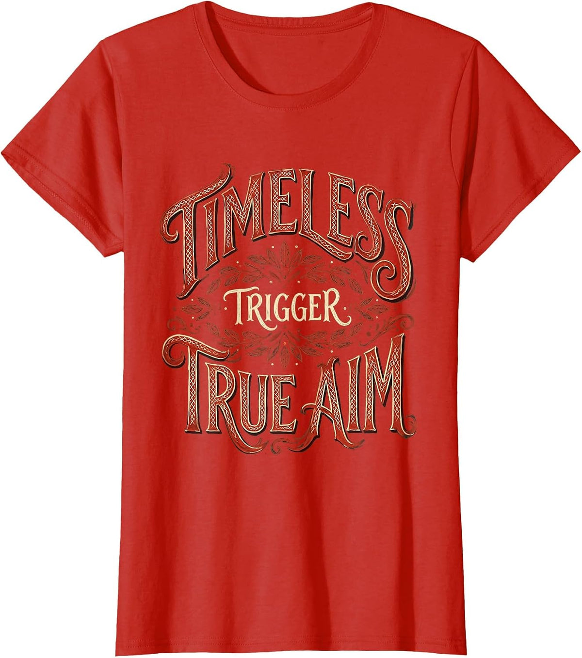 Retro Rifle Timeless Trigger True Aim Design T-Shirt - Red