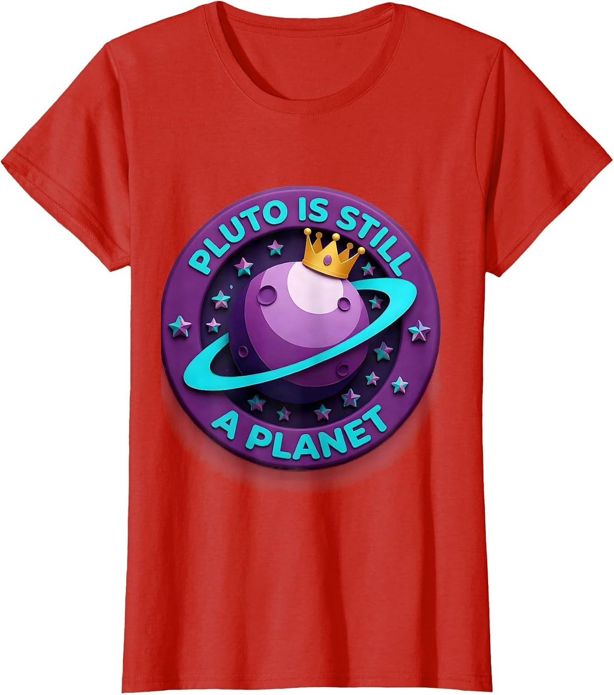 Pluto Is Still A Planet Space Science Design T-Shirt - Red