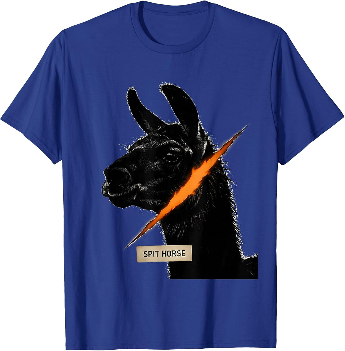 Men's Spit Horse Funny Animal Meme Nickname Sarcastic Humor T-Shirt - Royal Blue
